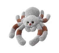 Herfair Peluche a ragno, colore grigio, per adulti e bambini, Halloween (30 cm)