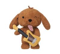 Herfair Peluche cane con chitarra, simpatico cucciolo di peluche per giocare e dormire, regalo per bambini