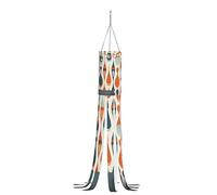 HerfsT Bandiera a vento per Halloween, 102 cm, stile retrò metà secolo, con forme a goccia, decorazione da appendere per cortile, patio, giardino, sentiero, decorazione per feste