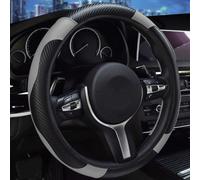 HerfsT Coprivolante Auto per Vauxhall Viva GSV 2015-2018, in Pelle PU Coprivolanti Copri Volante Protezione Traspirante Antiscivolo Interno Accessori,E/Grey