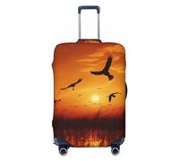 HerfsT Flying Birds at Sunset - Copertura elastica lavabile per valigie, antipolvere, adatta per viaggi da 45,7 a 81,7 cm, Nero , XL