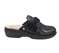 Hergos Ciabatte predisposte modello H1718 con plantare anatomico sostituibile, adatte ad alluce valgo (NERO, Sistema Taglie Calzature EU, Adulto, Numero, Media, 35)