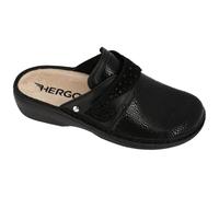 Hergos Ciabatte predisposte modello H1718 con plantare anatomico sostituibile, adatte ad alluce valgo (NERO, Sistema Taglie Calzature EU, Adulto, Numero, Media, 37)