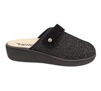 Hergos Ciabatte predisposte modello H7140con plantare anatomico sostituibile, adatte ad alluce valgo (NERO, Sistema Taglie Calzature EU, Adulto, Numero, Media, 40)