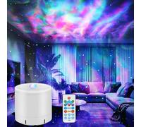 HERHOTER Proiettore galassia, proiettore stella con timer e telecomando per adulti decorazione camera da letto, San Valentino, festa, compleanno, luce notturna delle stelle