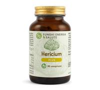Hericium Plus, Integratore Alimentare con Funghi Medicinali in Compresse Linea Plus, Hericium erinaceus, Sporoforo Polverizzato ed Estratto Secco Titolato al 30% in Polisaccaridi, 90 Compresse