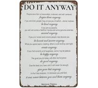 Heritage Act Anyway Phrase Playful Tin Sign For Studio 12x8 Inch