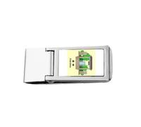 Heritage Building Gate Hangzhou Slim Money Clip Acciaio Holder Pocket Wallet
