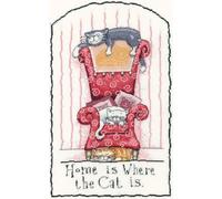 Heritage CRHC954-A - Kit per punto croce, motivo: casa è dove il gatto è (A), 16,5 x 27 cm