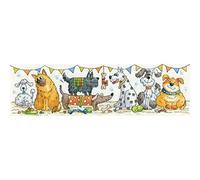 Heritage KCDS1540-E - Set per punto croce, motivo "cani show", 37,5 x 10,5 cm