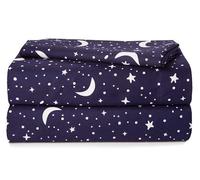 Heritage Kids Set di lenzuola da 3 pezzi, tra cui lenzuolo superiore, lenzuolo con angoli e 1 federa, stampa costellazione, matrimoniale, blu navy, K687913