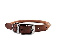 Heritage Leather Collo cucito in pelle, marrone, 39 - 48 cm (Taglia 5)