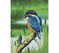 Heritage NAKF1508-E - Set per punto croce, motivo: uccellini ghiacciati, 15 x 21 cm