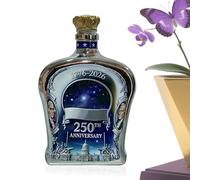 Heritage Whiskey Bottle - 250 Year Commemorative, Vintage Style Alcohol Container, Collector Display Piece, Bottle Decor Accessory, Whiskey Bottles for Winter Outdoor Picnic Party 350ml Glass