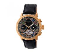 Heritor Automatic Aura Uomo per Uomo Nero Pelle Orologio Oro Rosa HR3503