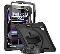 Herize Custodia per iPad Pro da 13 pollici con pellicola protettiva per schermo e portapenne, custodia per iPad Pro di 7a generazione, supporta la ricarica della Apple Pencil di seconda generazione,