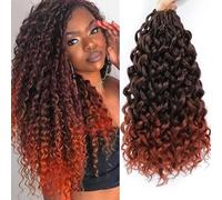 Herkeymidy GoGo Curl Crochet Hair 14Inch 8 Packs Pre looped Ocean Wave Crochet Hair Deep Twist Crochet Synthetic Braiding Hair for Women (T350, 18INCH)