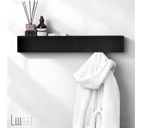 HERKINDNESS Ganci Appendiabiti, Appendi Chiavi a Muro Nero, Appendiabiti da Muro con 5 Ganci Nascosti, Stile Minimalista, Ideale per Soggiorno, Camera da Letto, Corridoio, Ingresso