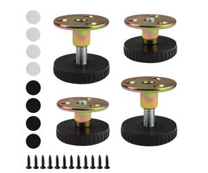 HERKINDNESS Piedini Regolabili per Mobili, 4 Pezzi 27-40 mm Piedini Regolabili, Piedini per Mobili Regolabili, Fissato a Vite o Autoadesivo, per Sedie, Tavoli, Armadi e Gambe di Mobili per Divani