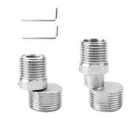 HERKINDNESS Raccordo Eccentrico Rubinetto, 2 Pezzi Eccentrici per Rubinetto a Muro, Eccentrico Rubinetto Doccia Regolabile a 360 Gradi, per Risolvere Problemi Durante L'installazione Rubine