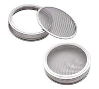 Herklotzn Set di 2 coperchi per barattoli di ventilazione, adatti per barattoli a bocca per semi di cavolo biologici nella tua/cucina