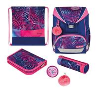 Herlitz UltraLight Plus Tropical Chill set di zaini per la scuola Ragazza Poliestere Blu marino, Rosa