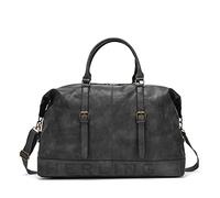 HERLING Borsone uomo/donna PASCAL vintage borsa da viaggio pelle PU (Anthracite Grey)