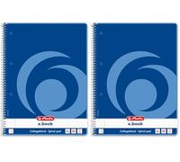 herlitz 10834125 quaderno per scrivere 80 fogli Blu A4 (Confezione da 2)