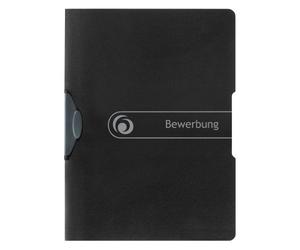 Herlitz 11206620 - Cartella con clip "Express-Clip", formato A4, in polipropilene, confezione da 5 pezzi, con scritta "Bewerbung" (candidatura), colore: Nero