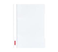Herlitz 11317104 - Cartellina portadocumenti, formato A4, in polipropilene, copertina trasparente con fascia laterale per scritta, confezione da 10, colore: bianco
