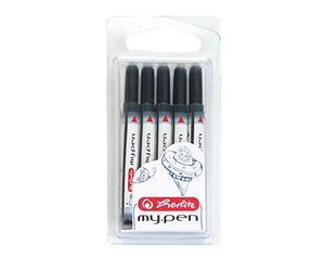 Herlitz 11378999 - Cartucce a sfera my.pen, 5 pezzi, blu
