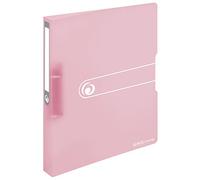 Herlitz 11409026 - Raccoglitore ad anelli, formato A4, 2 anelli, 25 mm, in pellicola di PP trasparente, colore: Rosa