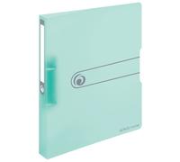 Herlitz 11409042 - Raccoglitore ad anelli, formato A4, 2 anelli, 25 mm, in pellicola di PP trasparente color verde menta