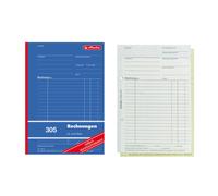 Herlitz 1932862 Accounts Book A5, 305 2 x 40 Sheets, Carbonless Copying, Pack of