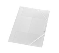 Herlitz 1948652 - Cartellina con elastico, formato A4, con 3 alette e 2 elastici, in polipropilene, traslucido