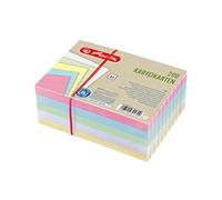 Herlitz 50041145 A6 Ruled Index Cards Assorted Colours with White Blue Angel Pac