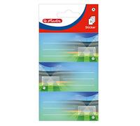 herlitz 50034307 - Etichette adesive per libri, motivo: calcio, 3 fogli da 3 pezzi