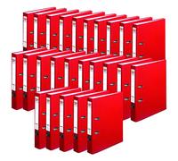 Herlitz 5450309 - Raccoglitore maX.file protect formato A4 (5 cm con targhetta sul dorso), 25 pezzi, colore: Rosso