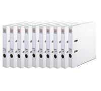 Herlitz 5450705 - Raccoglitore maX.file protect formato A4, 5 cm, con targhetta sul dorso, 25 pezzi, colore: Bianco