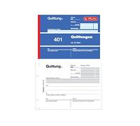 Herlitz, 886606, blocchetto per ricevute, formato A6, 50 fogli, confezione da 10, in lingua tedesca 50 Blatt