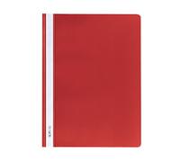 Herlitz 975433 Cartelline A4 PP con copertina trasparente, 10 pezzi, rosso A4 Rot