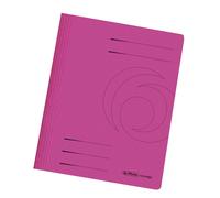 Herlitz 11037124 cartella piatta A4 cartoncino piegato, rosa intenso, confezione da 10