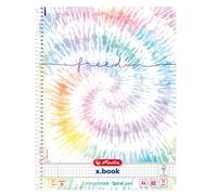 Herlitz A4 Spiral Notebook, 80 Sheets, Squared (28 Ruling) - New Batic Freedom -