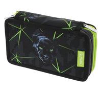 Herlitz® Astuccio per la scuola a doppia camera pieghevole con accessori 23 pezzi | Organizer per accessori, materiale scolastico | set per bambini | Cerniera | Giovani | Ragazzo | Wild Life,