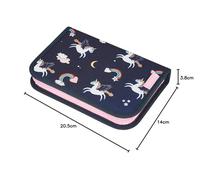 Herlitz Astuccio per studenti, Dreamy Unicorn, 20.5 x 14 x 3.8 cm, Astuccio per la scuola