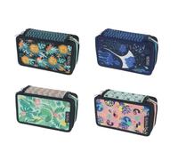 Herlitz Astuccio scolastico triplo senza attrezzatura | Cerniera | Borsa Organizer per penne Accessori per matite colorate | Robusto | Bambini Giovani |