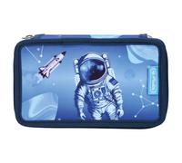 herlitz Astuccio triplo con accessori, custodia per utensili per la scuola per bambini, set di strumenti funzionali per studenti, Cosmic Explorer