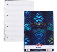herlitz Blocco a spirale, formato A4, 80 fogli, a righe (rigatura 27), motivo: New Batic Fearless, 1 pezzo