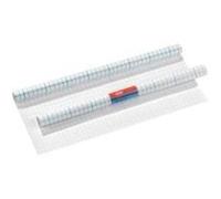 Herlitz Book Protection Film, 400 mm x 3 m, pp, autoadesivo trasparente, linee di griglia sul documento dei documenti per (5163 NEW