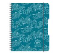 Herlitz® Brulion a spirale formato A4, 80 fogli a quadretti, quaderno per la scuola, quaderno per lo studio, taccuino per studenti, per la calligrafia, colore verde acqua